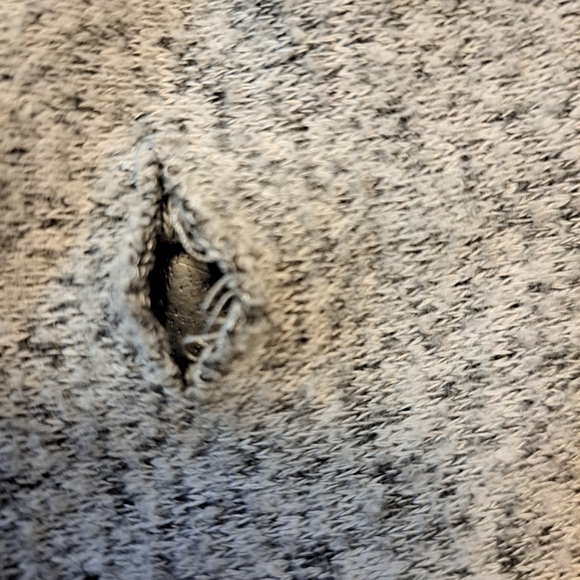 Coco & Main Striped Cardigan heathered grey & blue striped,  Size M - Picture 7 of 7